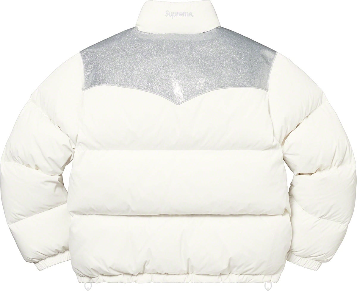 Glitter Yoke Down Puffer Jacket view 15